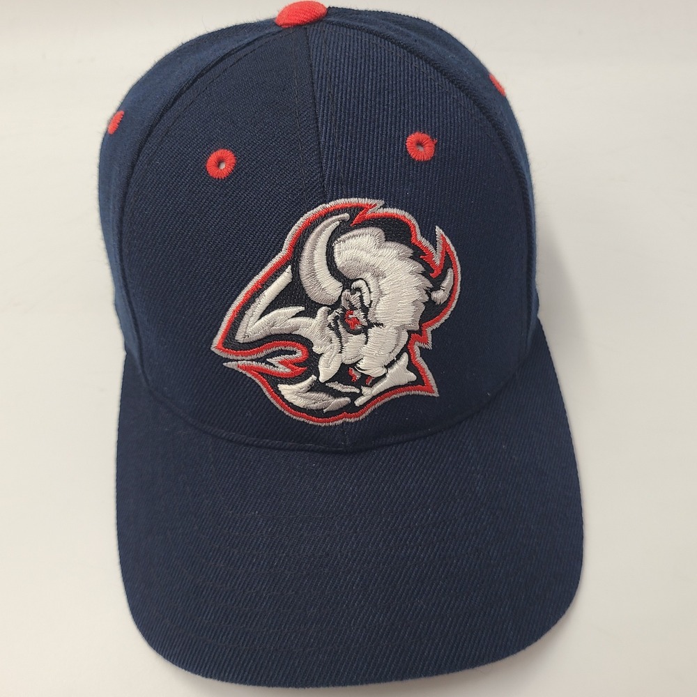 Vintage Buffalo Sabres Hat Snapback‎ (Fits Small) Logo Athletic Blue Goat Head